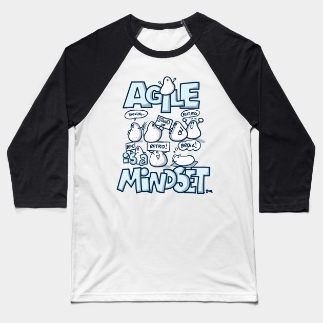 Agile is a mindset - 4 Baseball T-Shirt by eSeaty